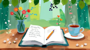 journaling after a breakup: Journaling scene