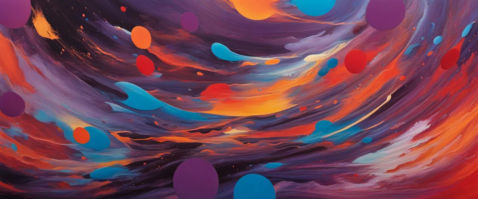 Breakup Songs: an abstract painting that encapsulates the essence of emotional transition in pop breakup songs