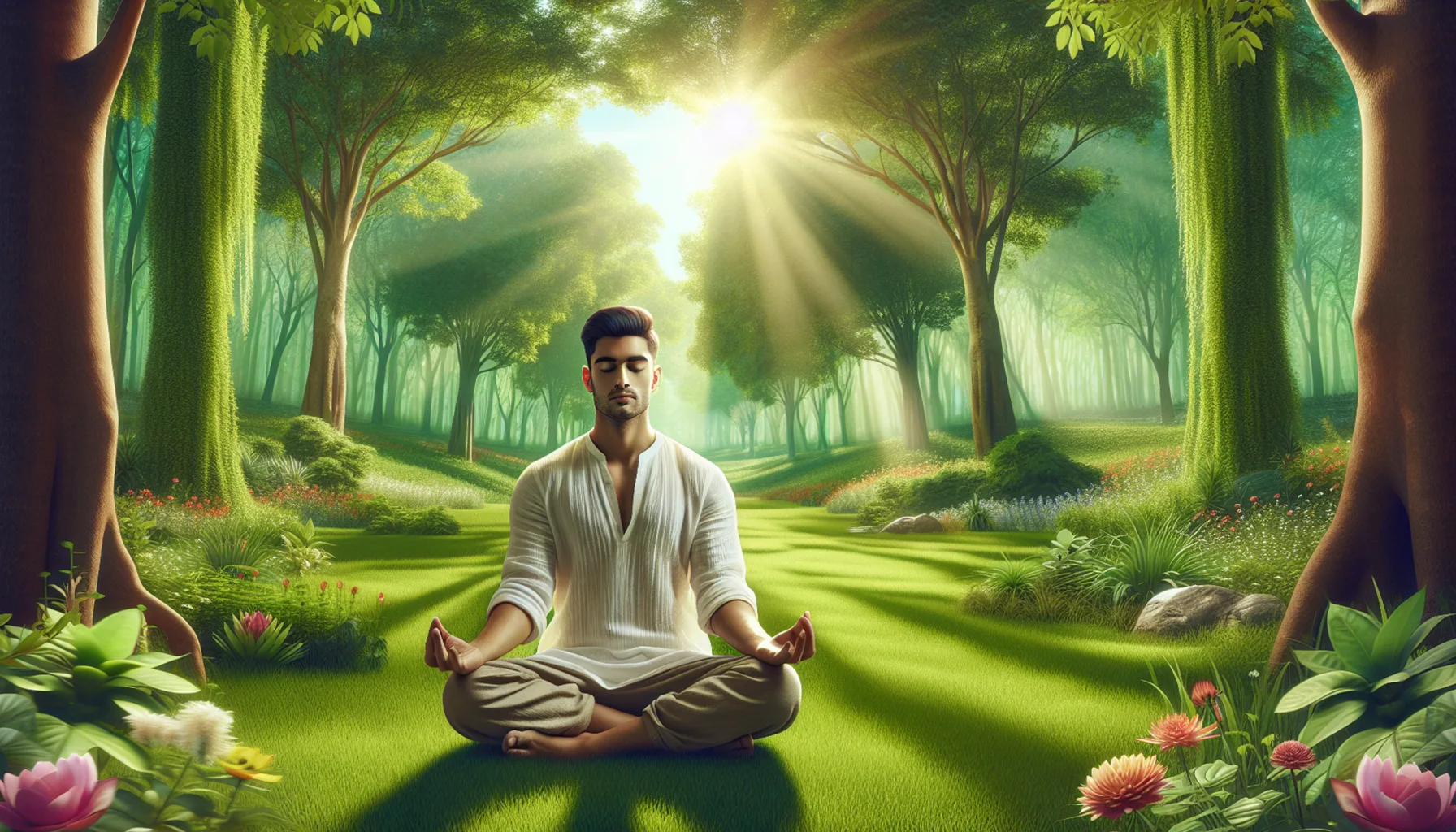 Overcome Dating Anxiety: A man meditating