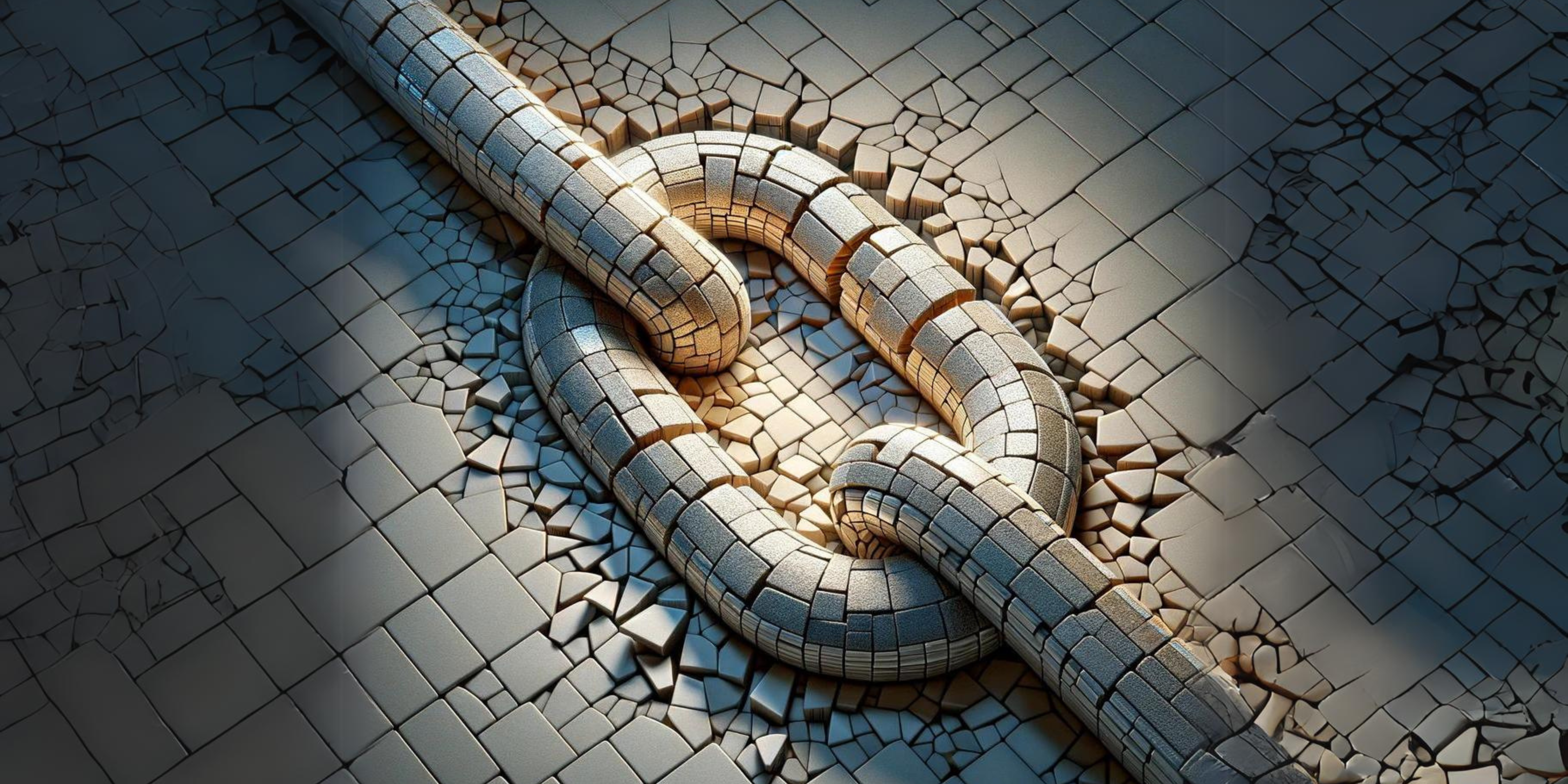 Breaking Unhealthy Patterns: A mosaic of a chain breaking