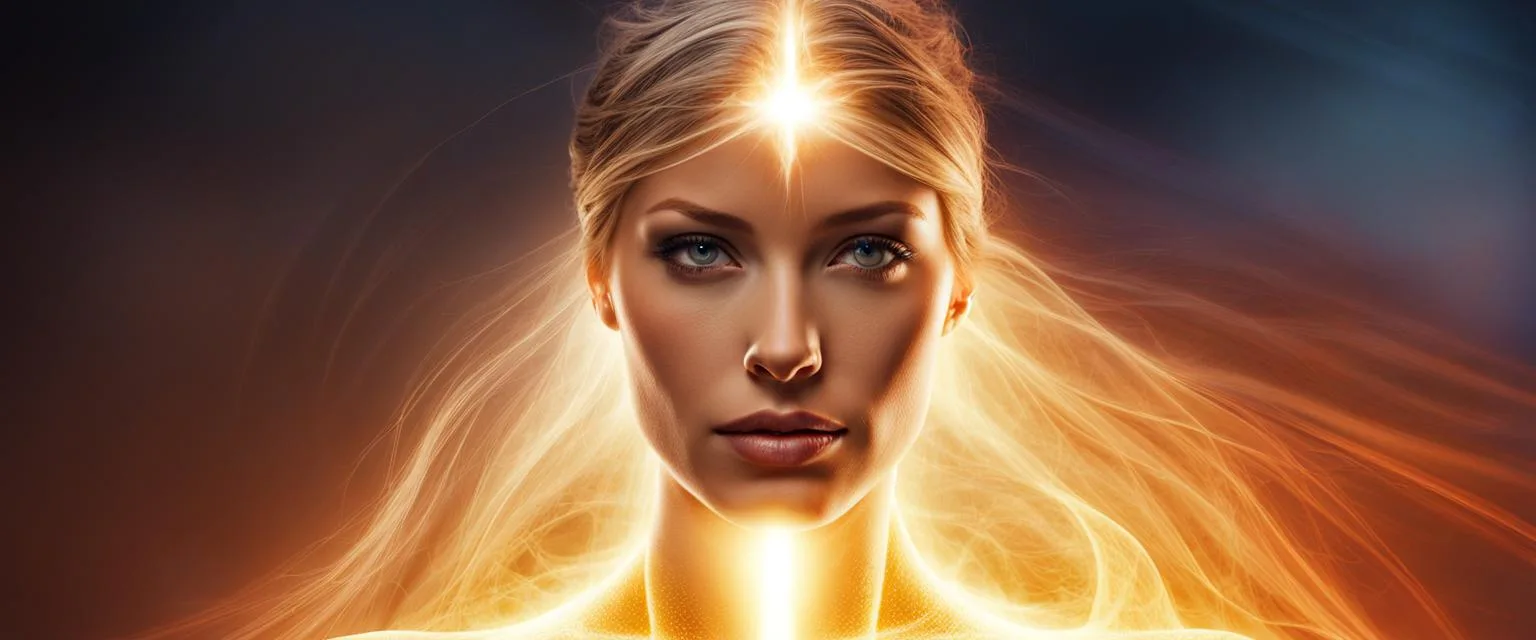 The Love Deserved: A view of a woman's face showing glowing energy.