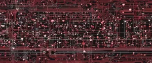 Dating App Algorithms: integrated circuit board with hearts