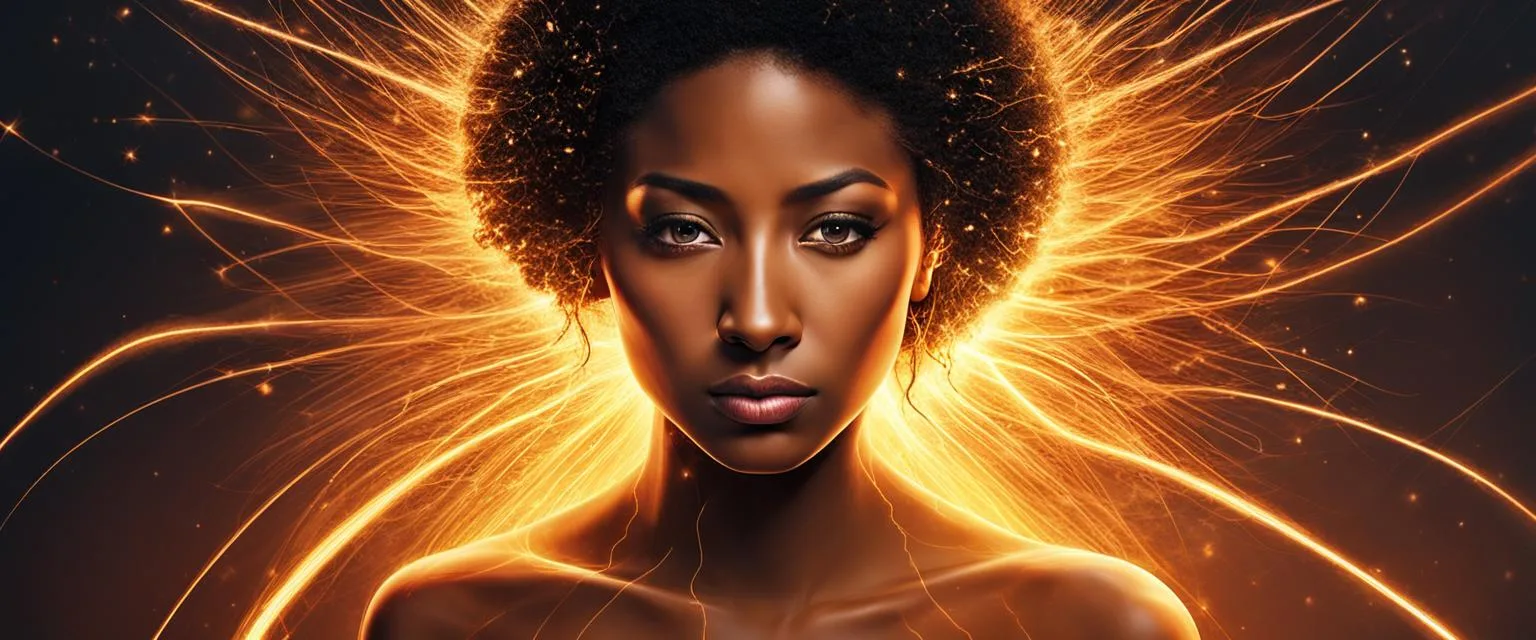 The Love Deserved: A view of a woman's face showing glowing energy.