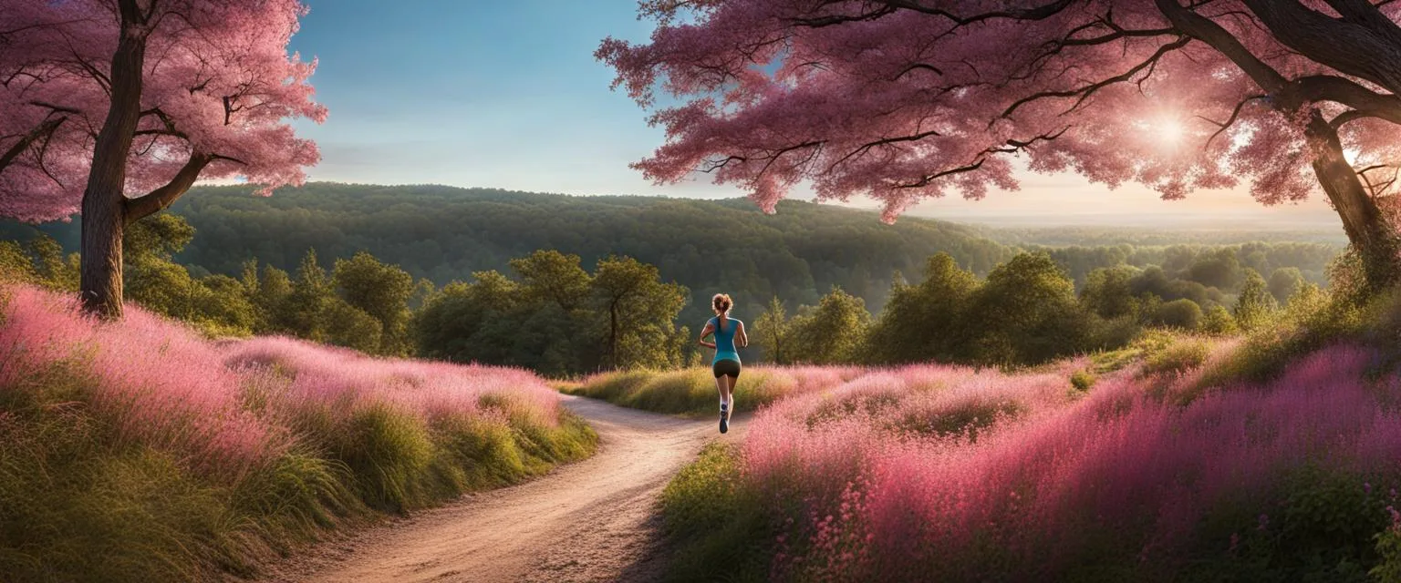 Post-relationship workout plan: a female jogging.