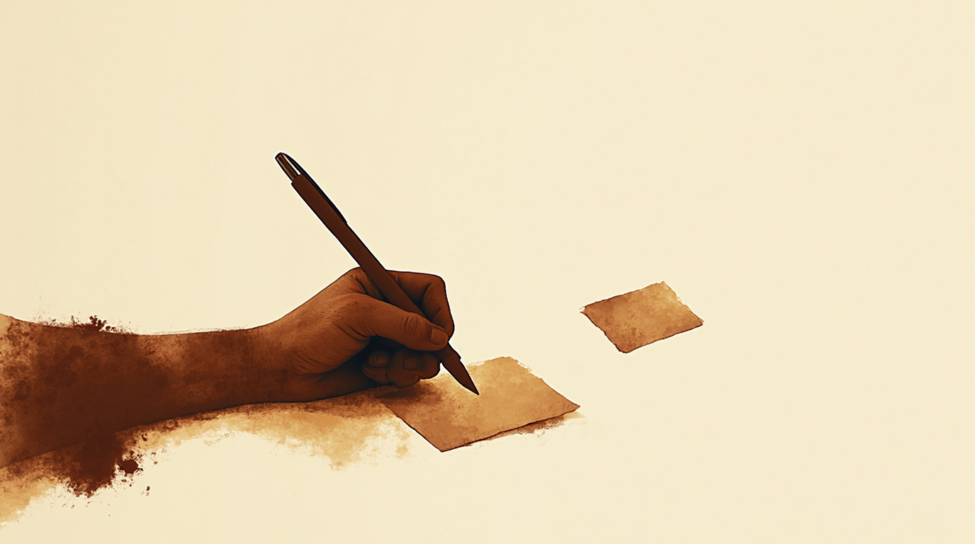 Woman writing intentionally in a journal during the integrating stage of breakup recovery
