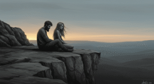 Rebuilding Trust: Couple on a cliffs edge