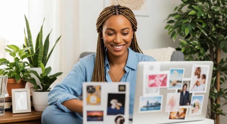 Woman planning and organizing future goals during week 4 forward architecture phase of breakup recovery