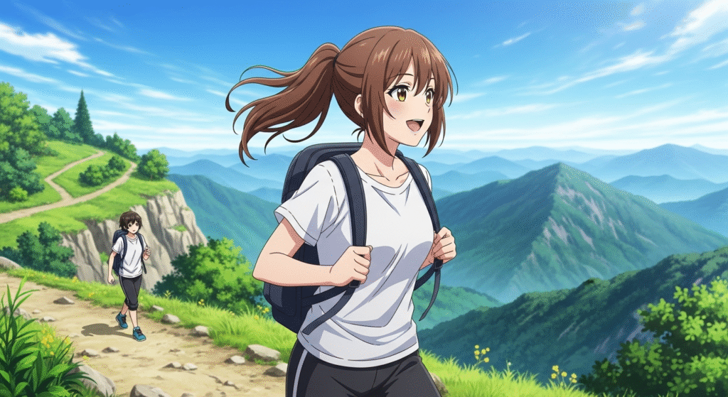 post-breakup recovery: woman hiking