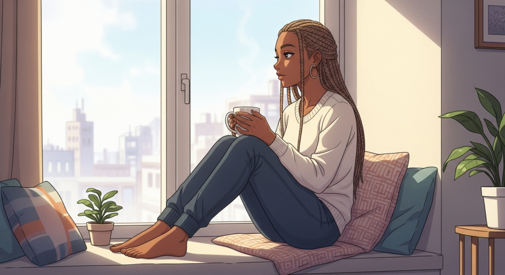 solitude after breakup: woman embracing solitude