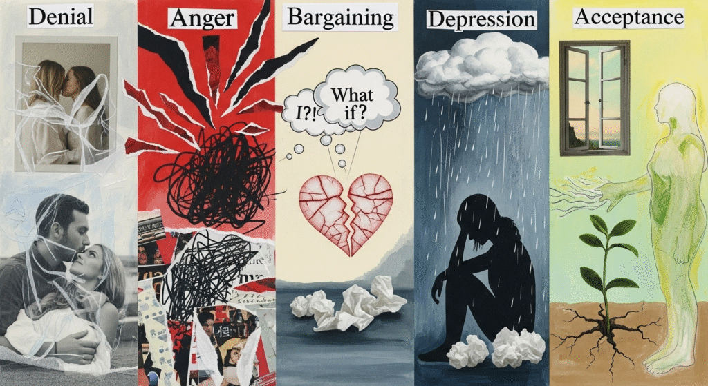 Breakup grief: collage