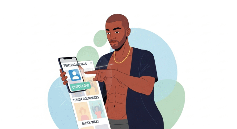 Stop your social media stalking:man on phone