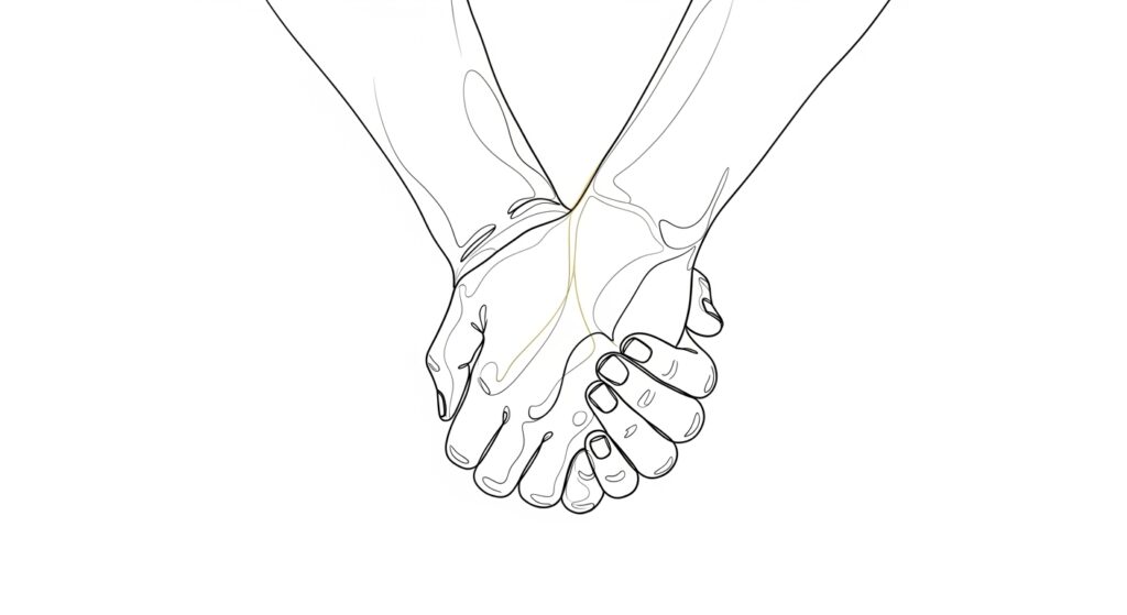 Maintaining New Friendships: pair of clasped hands