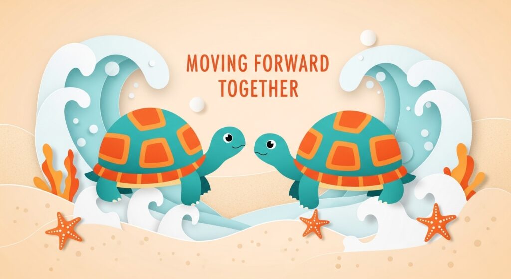 Making Friends After Breakup: turtle friends