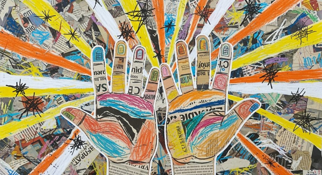 Release Breakup Resentment: pair of open hands releasing light