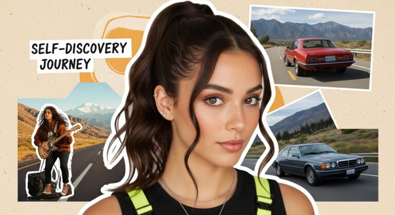 Solo Self-Discovery:  road trip collage