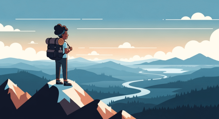 solo self-discovery looking at scenic view