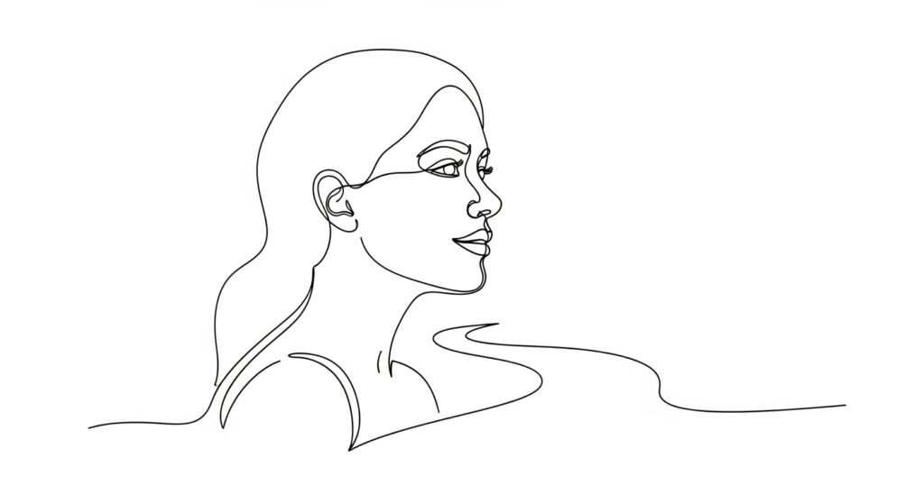 Dating After an Ex: line drawing of a woman