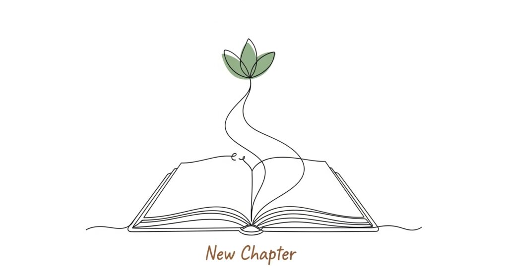 Dating After an Ex: new chapter line drawing