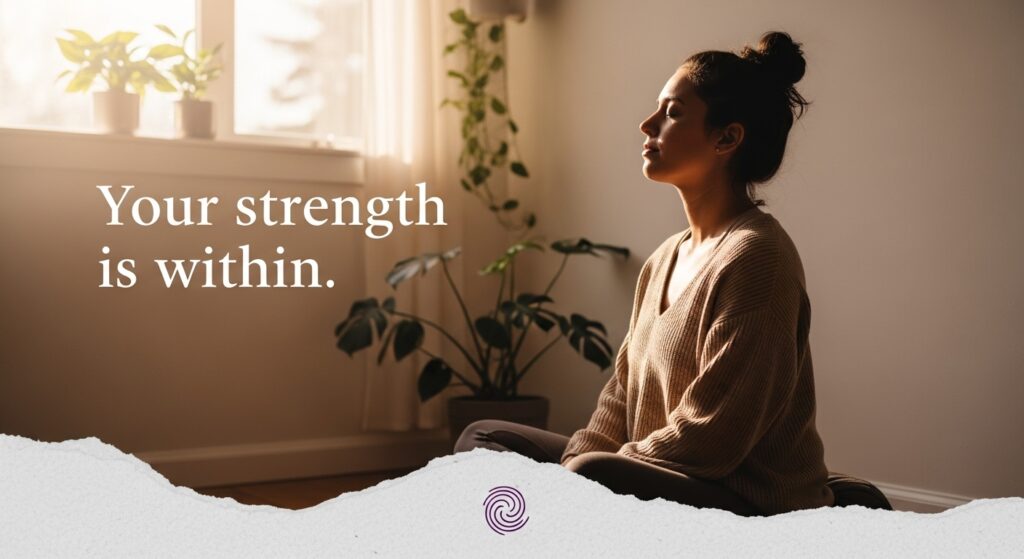 somatic emotional release: woman thinking