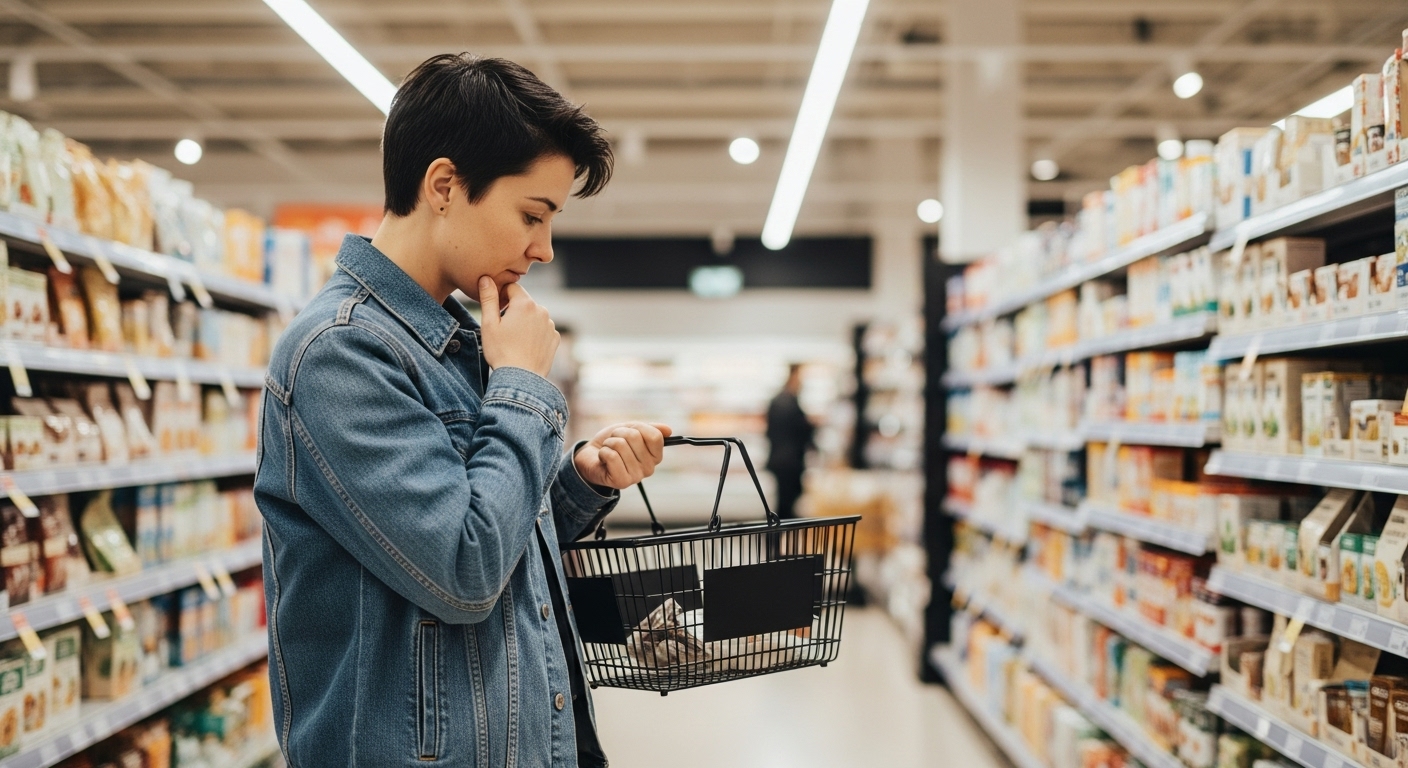 Surviving A Breakup: person shopping for onw