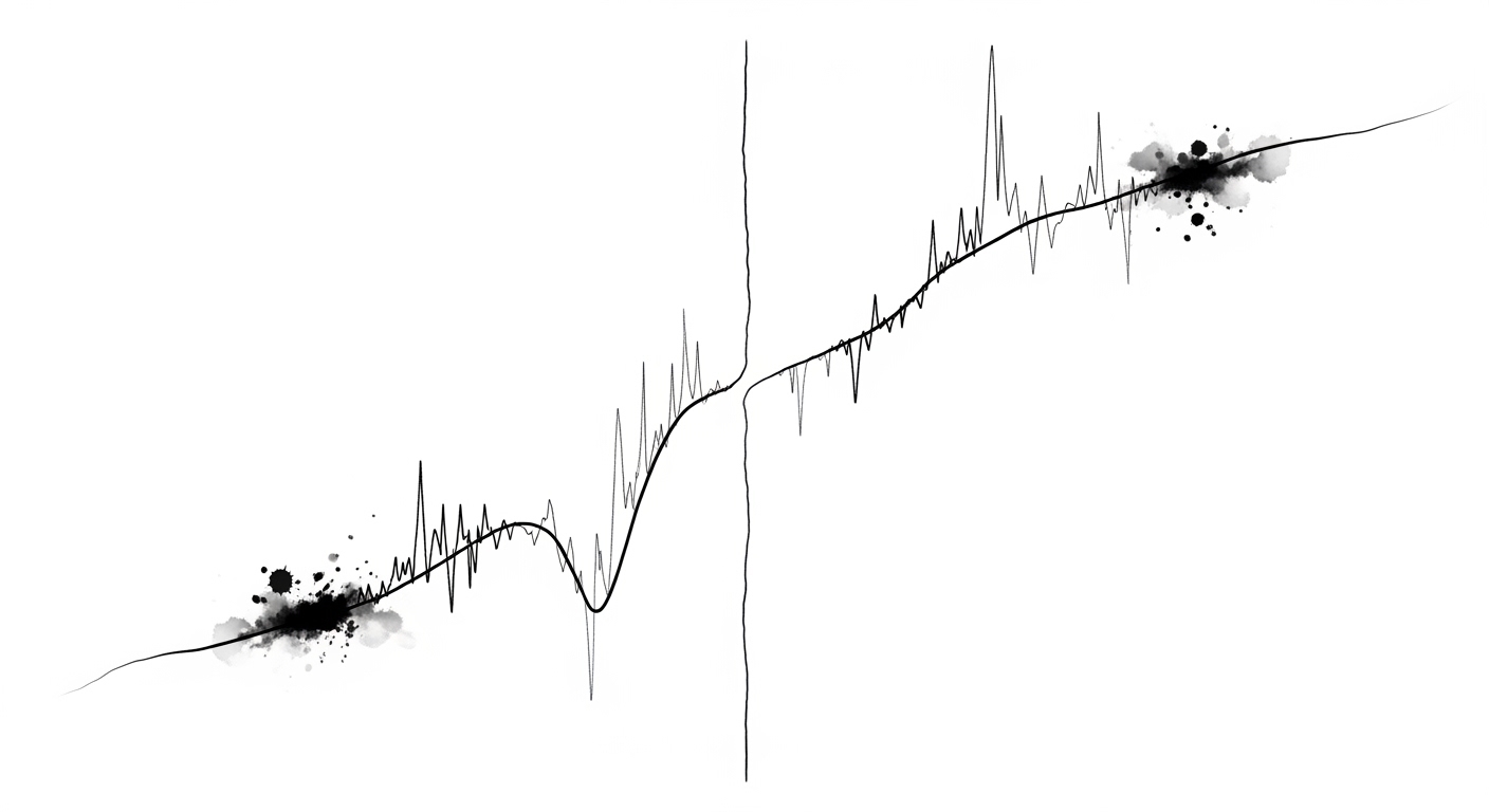Visual representation of divergent grief timelines between immediate and delayed processing