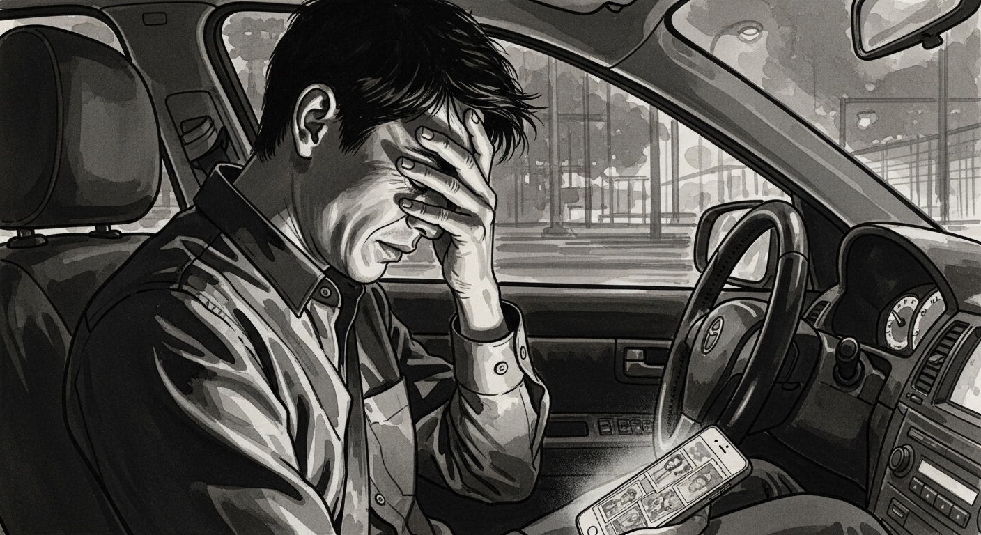 Delayed grief processing crash occurring weeks after initial breakup