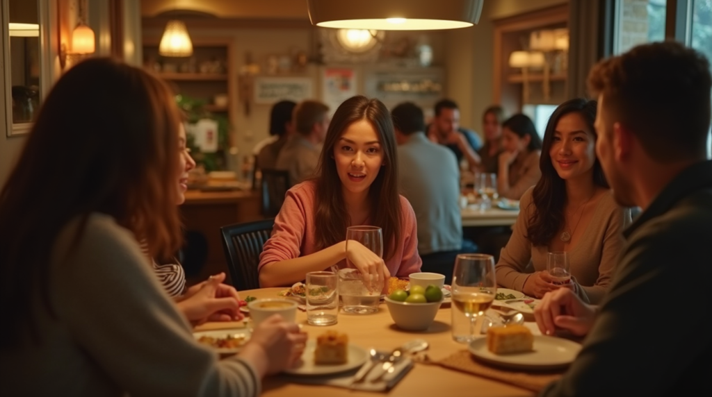 post breakup etiquette: woman with friends