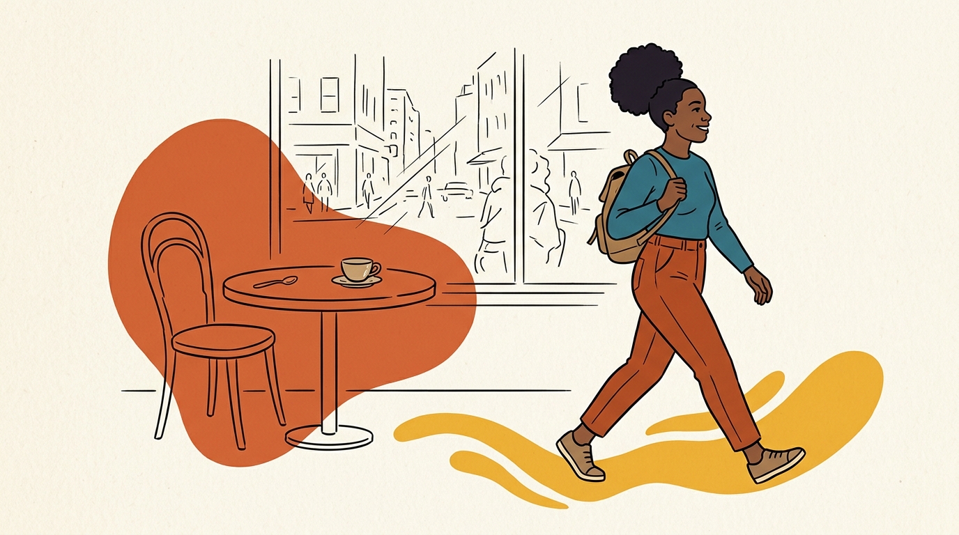 Woman actively evaluating a partner's behavior using critical observation