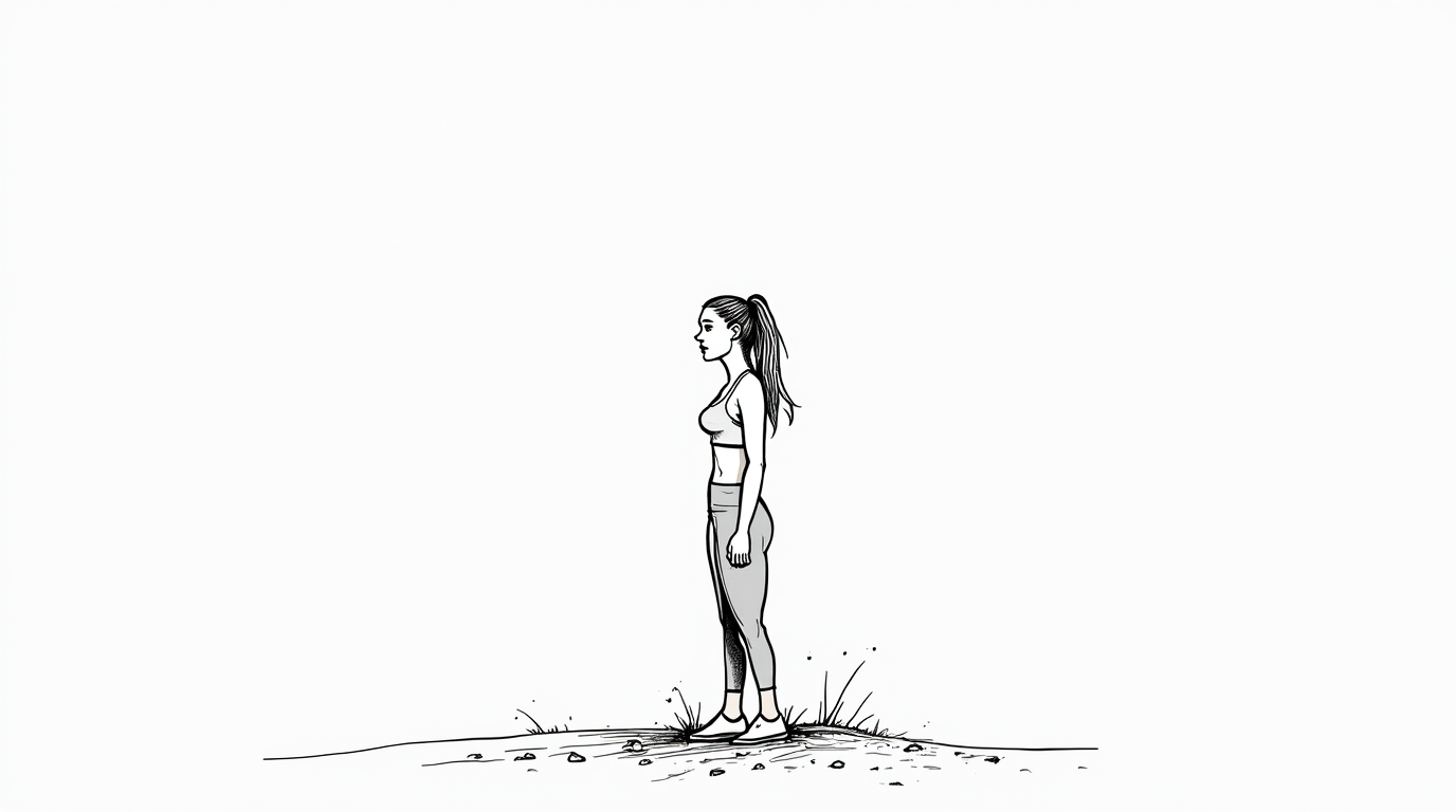 Woman with athletic build taking a recovery moment after a calibration error in dating