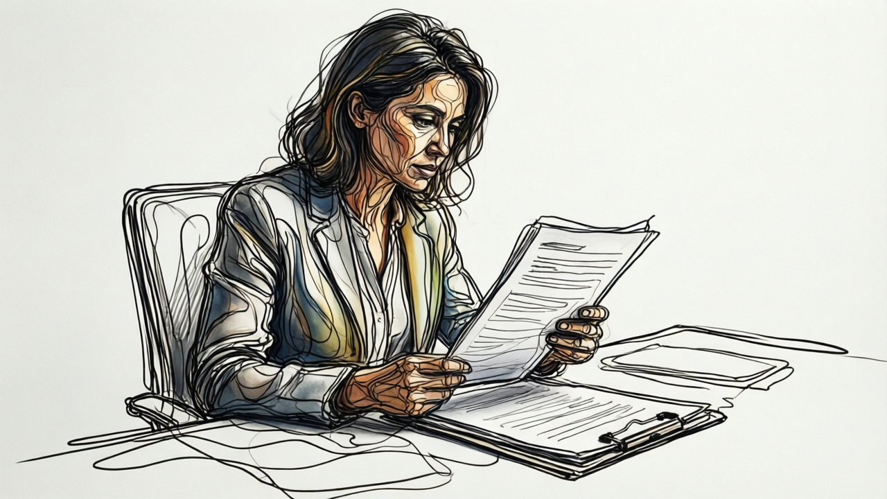 Woman carefully sorting through her values to separate her own from those absorbed in the relationship
