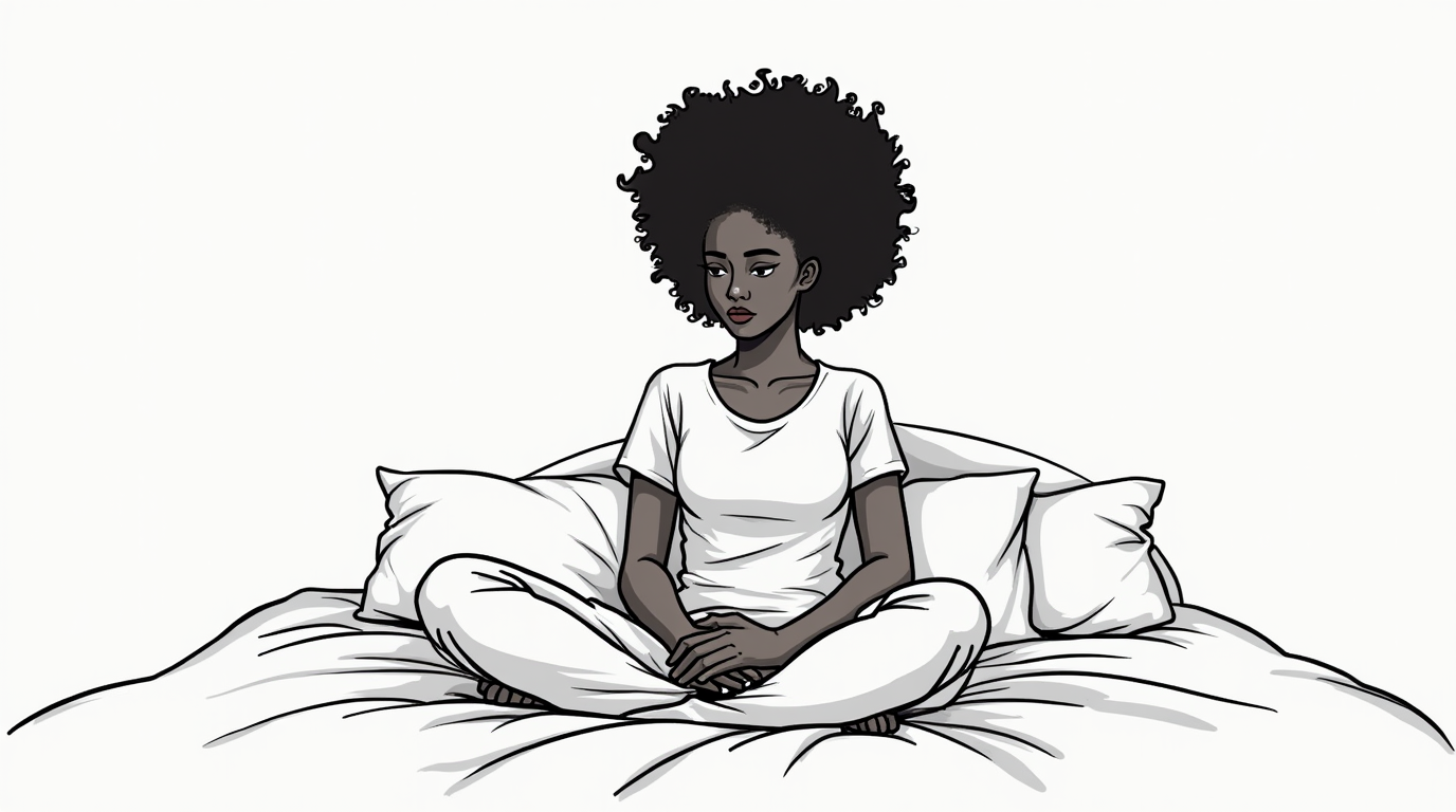 Woman experiencing physical disconnection from her body after a breakup